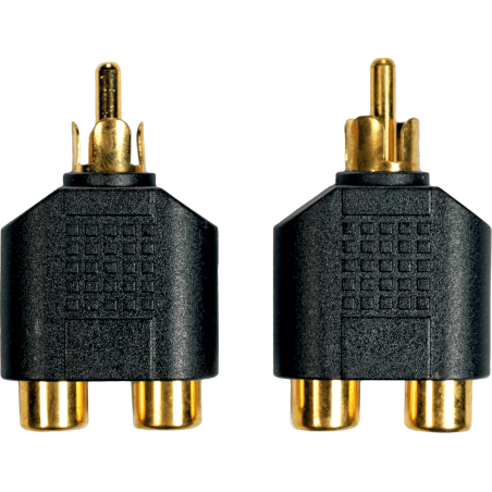 YELLOW CABLE ADAPTATEUR RCA MALE 2 RCA FEM. AD14 UNITE