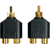 YELLOW CABLE ADAPTATEUR RCA MALE 2 RCA FEM. AD14 UNITE
