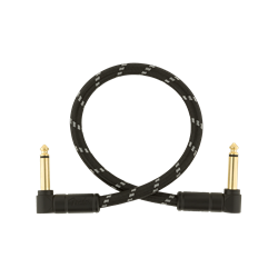 Câble Patch Jack FENDER Deluxe Series Black Tweed 30cm - Macca Music