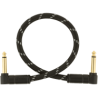 Câble Patch Jack FENDER Deluxe Series Black Tweed 30cm - Macca Music