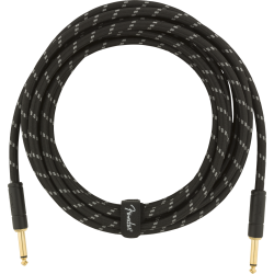 Câble Instrument Jack FENDER Deluxe Series Black Tweed 4.5m - Macca Music