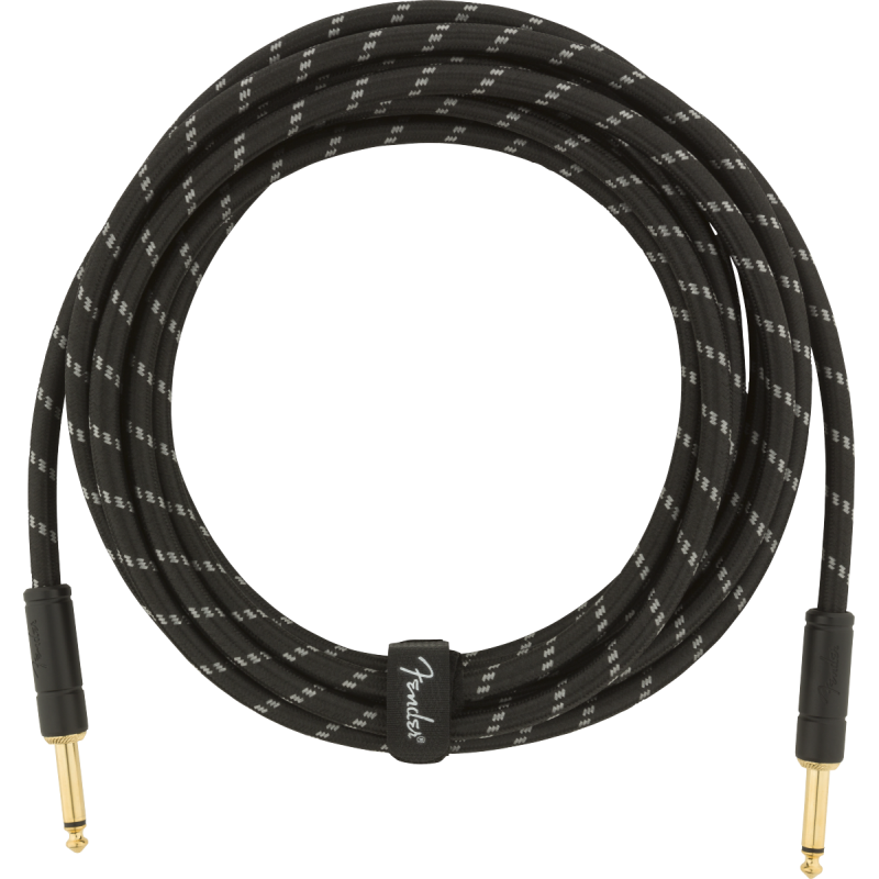 Câble Instrument Jack FENDER Deluxe Series Black Tweed 4.5m - Macca Music