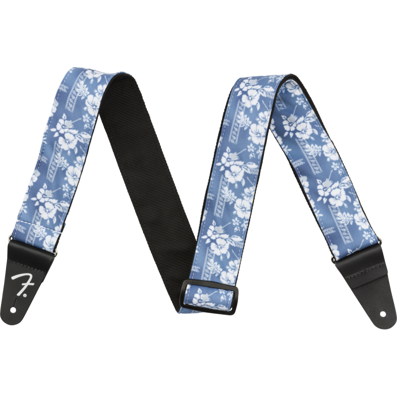 Sangle Pour Basse Et Guitare FENDER Hawaiian Straps Blue - Macca Music