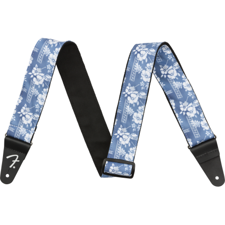 Sangle Pour Basse Et Guitare FENDER Hawaiian Straps Blue - Macca Music