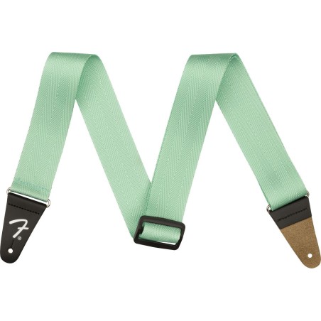 Sangle Pour Guitare Et Basse FENDER American ProSeat Belt Strap Surf Green - Macca Music