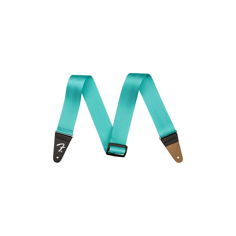 Sangle Pour Guitare Et Basse FENDER American Pro Seat Belt Strap Miami Blue - Macca Music