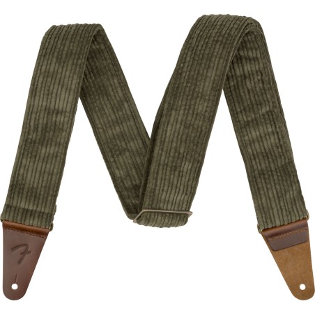 Sangle Pour Guitare Et Basse FENDER Corduroy Strap Antique Olive - Macca Music
