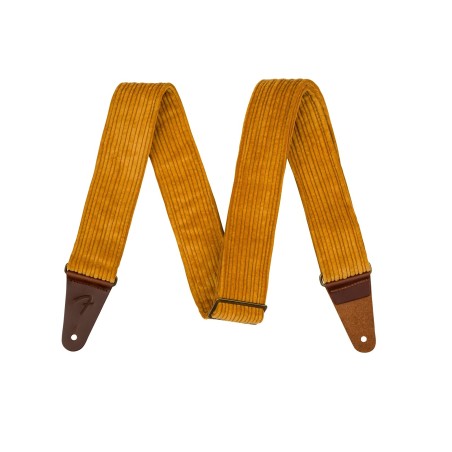 Sangle Pour Guitare Et Basse FENDER Corduroy Straps Blaze Gold - Macca Music