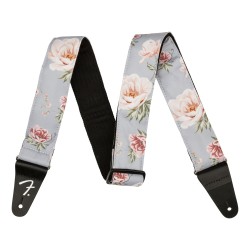 Sangle Pour Guitare Et Basse FENDER Floral Strap Gray - Macca Music
