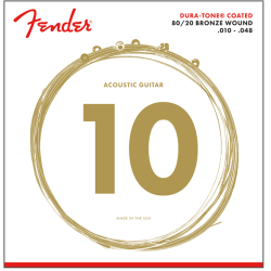 Cordes Guitare Folk FENDER Dura-Tone Coated 10-47 - Macca Music