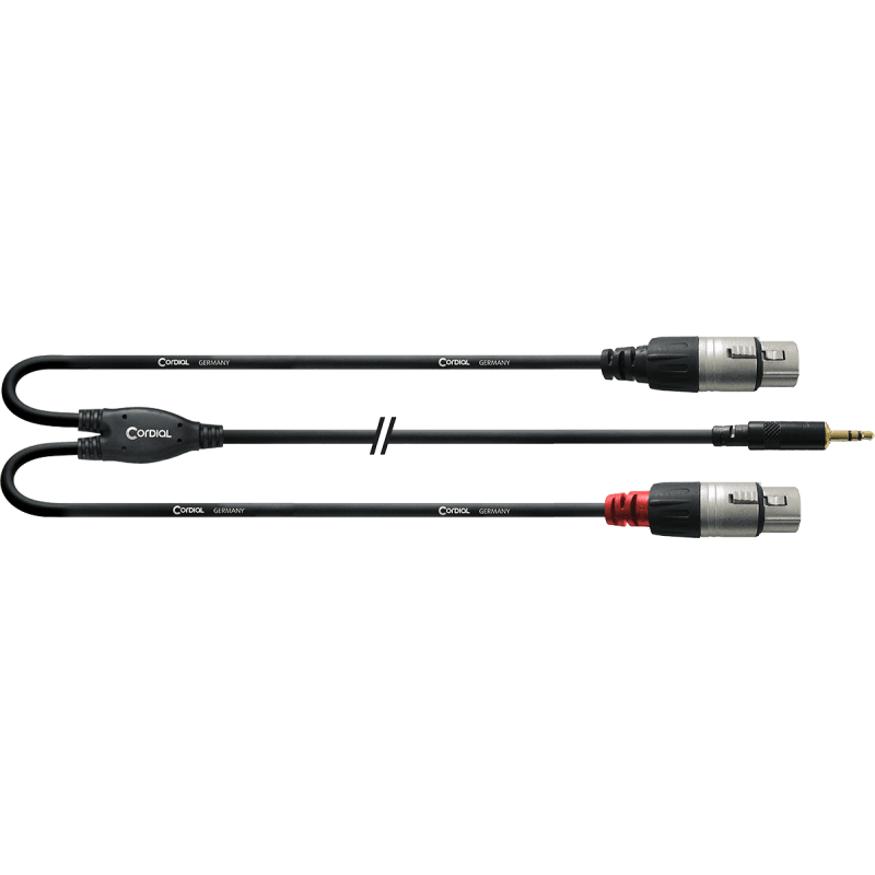 Câble XLR Femelle/Minijack Mâle CORDIAL CFY3WFF - Macca Music
