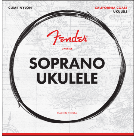 Cordes Pour Ukulélé Soprano FENDER California Coast Soprano Ukulele Strings - Macca Music