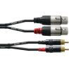 Câble Double XLR Femelle / RCA Mâle CORDIAL CFU3FC - Macca Music