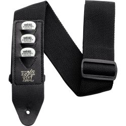Sangle Pour Guitare Et Basse ERNIE BALL Black Strap - Macca Music