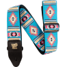 Sangle Pour Guitare Et Basse ERNIE BALL Jacquard Sedona Blue 5326 - Macca Music