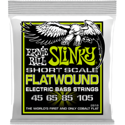 Cordes Basse Shortscale Flatwound ERNIE BALL 2818 Regular Slinky 45-105- Macca Music