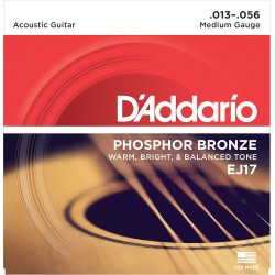 Cordes Pour Guitare Acoustique D'ADDARIO EJ17 PH - Macca Music