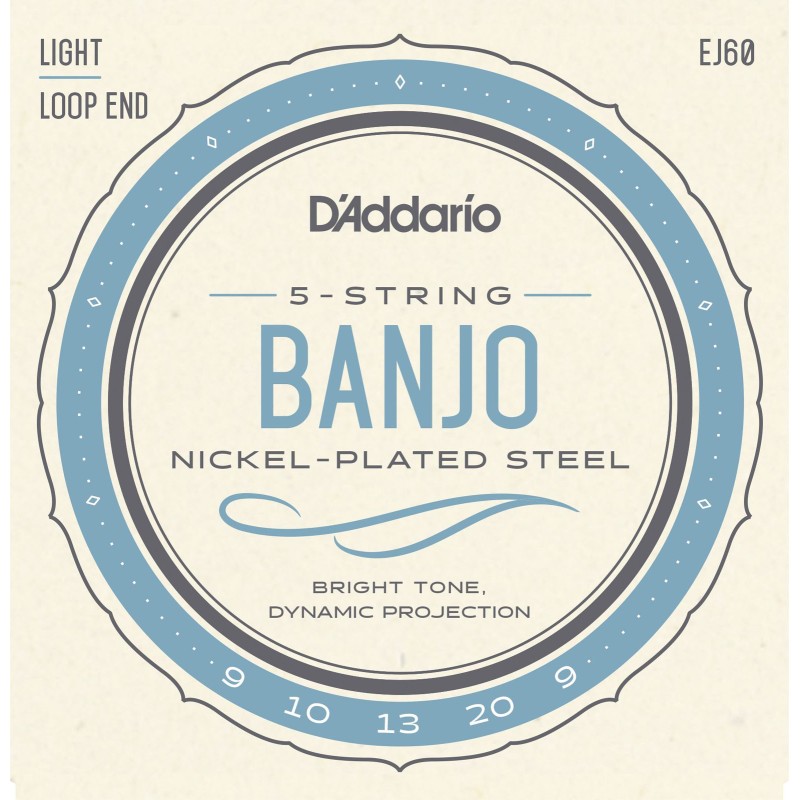 Cordes Pour Banjo 5 Cordes D'ADDARIO EJ60 - Macca Music