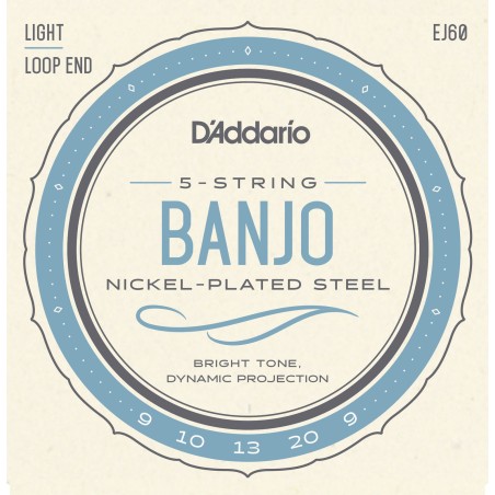 Cordes Pour Banjo 5 Cordes D'ADDARIO EJ60 - Macca Music