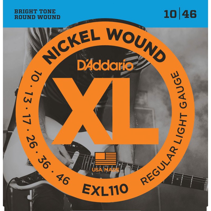 Cordes Pour Guitare Electrique D'ADDARIO EXL110 10-46 - Macca Music