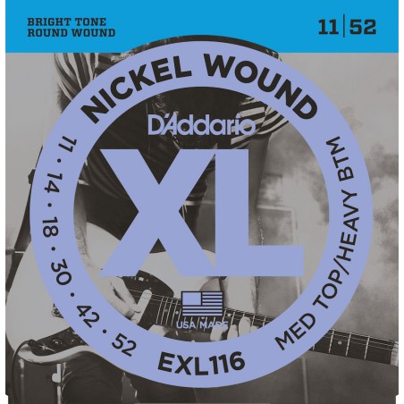 Cordes Guitare Electrique D'ADDARIO EXL116 11-52 - Macca Music