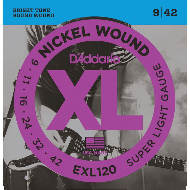 Cordes Pour Guitare Electrique D'ADDARIO XL120 9-42 - Macca Music