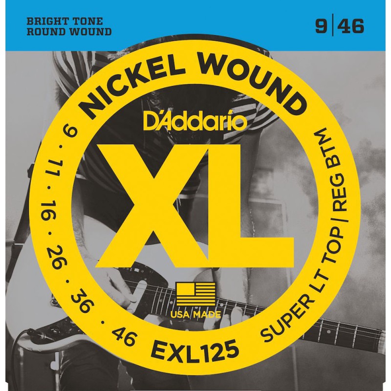 Cordes Pour Guitare Electrique D'ADDARIO EXL125 9-46 - Macca Music
