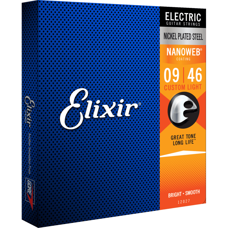 Cordes Pour Guitare Electrique ELIXIR 12027 Nanoweb 9-46 - Macca Music