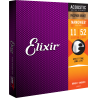 Cordes Pour Guitare Acoustique ELIXIR 16027 Custom Light PH 11-52 - Macca Music