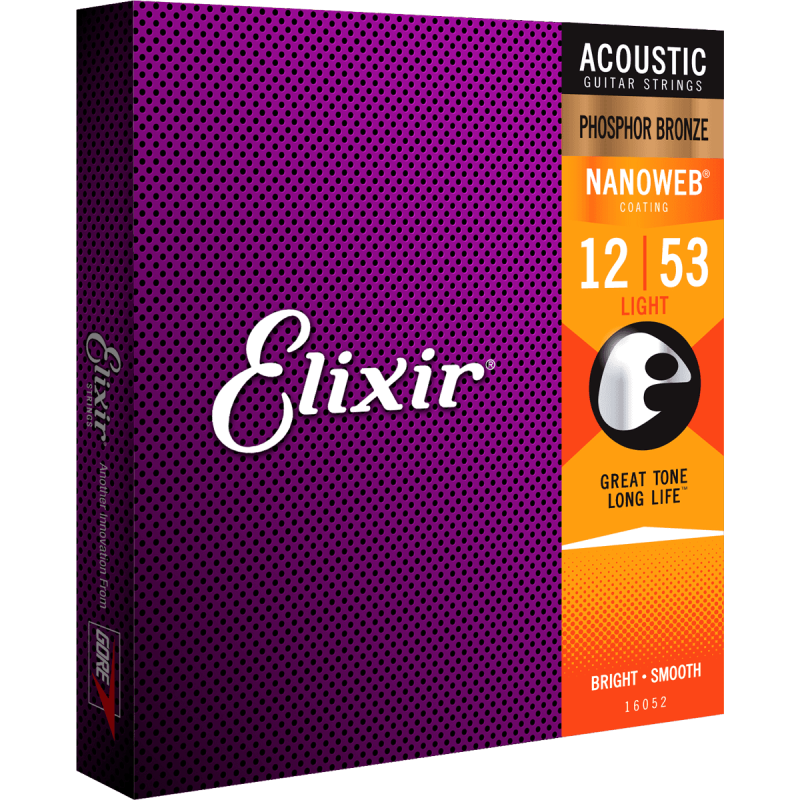 Cordes Pour Guitare Acoustique ELIXIR 16052 Light PH 12-53 - Macca Music