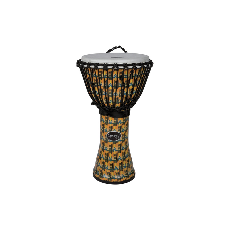 Djembe LIBERTY 10" Serie Rope Tuned Abstract Kente - Macca Music