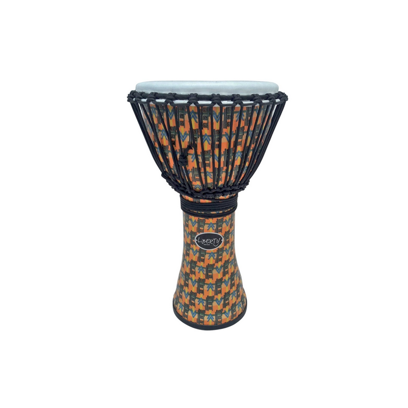 Djembe LIBERTY 12" Series Rope Tuned Abstract Kente - Macca Music