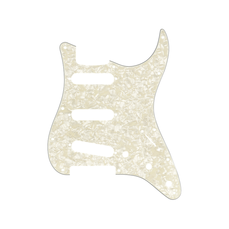 Pickguard Pour Strat FENDER Modern Style Pickguard SSS Aged Pearl - Macca Music
