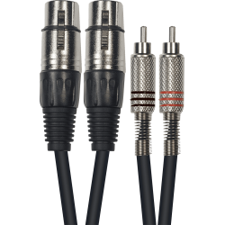 YELLOW CABLE K10-3 2 XLR F/ 2 RCA M