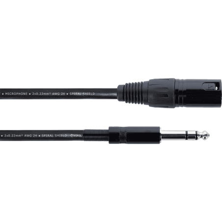 Câble XLR Mâle - Jack CORDIAL EM3MV - Macca Music